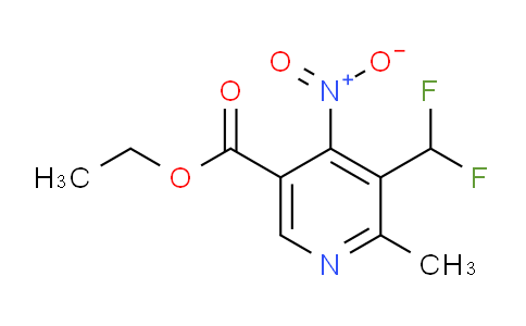 Ethyl 3-(difluoromethyl)-2-methyl-4-nitropyridine-5-carboxylate