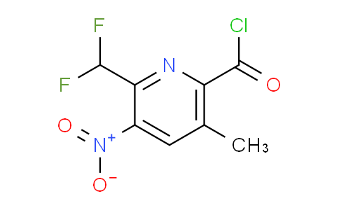 2-(Difluoromethyl)-5-methyl-3-nitropyridine-6-carbonyl chloride