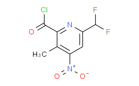 6-(Difluoromethyl)-3-methyl-4-nitropyridine-2-carbonyl chloride