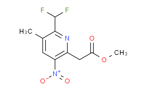Methyl 2-(difluoromethyl)-3-methyl-5-nitropyridine-6-acetate