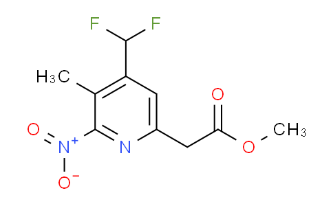 Methyl 4-(difluoromethyl)-3-methyl-2-nitropyridine-6-acetate