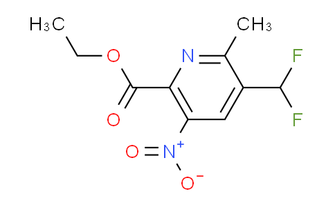 Ethyl 3-(difluoromethyl)-2-methyl-5-nitropyridine-6-carboxylate