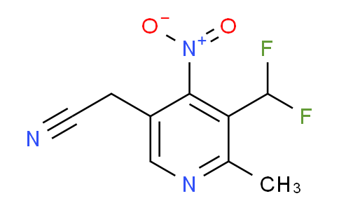 3-(Difluoromethyl)-2-methyl-4-nitropyridine-5-acetonitrile