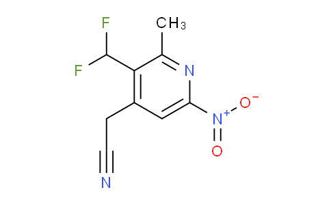 3-(Difluoromethyl)-2-methyl-6-nitropyridine-4-acetonitrile