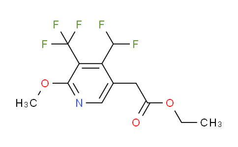 Ethyl 4-(difluoromethyl)-2-methoxy-3-(trifluoromethyl)pyridine-5-acetate