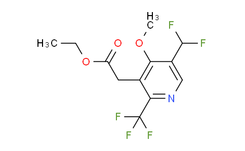 Ethyl 5-(difluoromethyl)-4-methoxy-2-(trifluoromethyl)pyridine-3-acetate