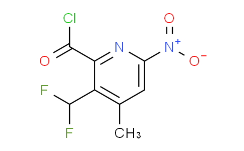 3-(Difluoromethyl)-4-methyl-6-nitropyridine-2-carbonyl chloride