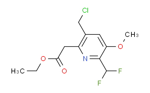 AM117825 | 1805437-70-0 | Ethyl 5-(chloromethyl)-2-(difluoromethyl)-3-methoxypyridine-6-acetate