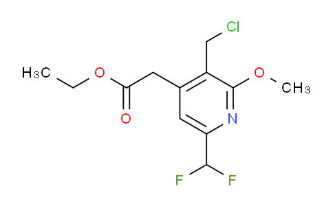 AM117829 | 1805199-68-1 | Ethyl 3-(chloromethyl)-6-(difluoromethyl)-2-methoxypyridine-4-acetate