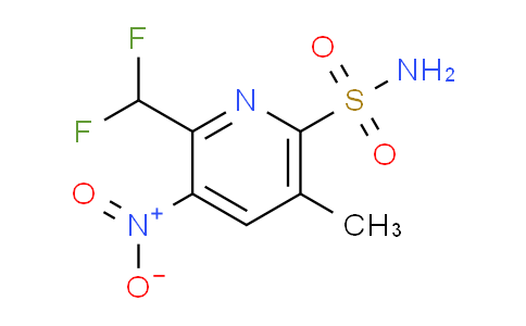 2-(Difluoromethyl)-5-methyl-3-nitropyridine-6-sulfonamide