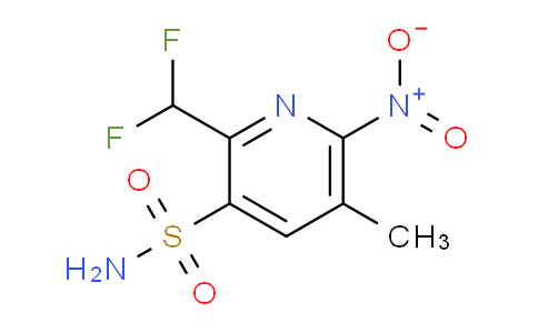 2-(Difluoromethyl)-5-methyl-6-nitropyridine-3-sulfonamide