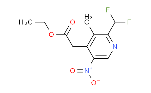 AM117945 | 1805069-31-1 | Ethyl 2-(difluoromethyl)-3-methyl-5-nitropyridine-4-acetate