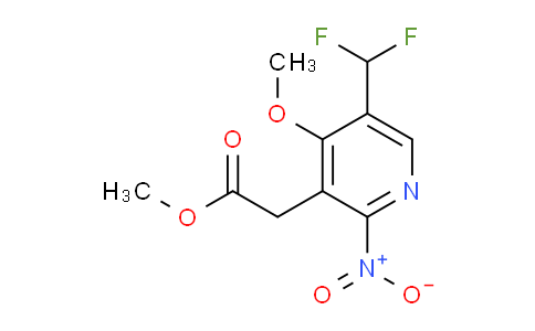 Methyl 5-(difluoromethyl)-4-methoxy-2-nitropyridine-3-acetate