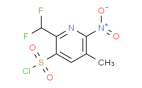 2-(Difluoromethyl)-5-methyl-6-nitropyridine-3-sulfonyl chloride