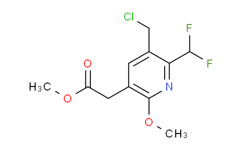 Methyl 3-(chloromethyl)-2-(difluoromethyl)-6-methoxypyridine-5-acetate