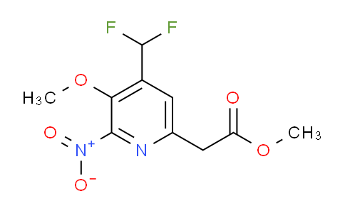 Methyl 4-(difluoromethyl)-3-methoxy-2-nitropyridine-6-acetate