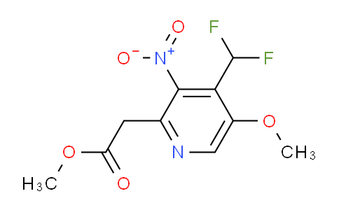 Methyl 4-(difluoromethyl)-5-methoxy-3-nitropyridine-2-acetate