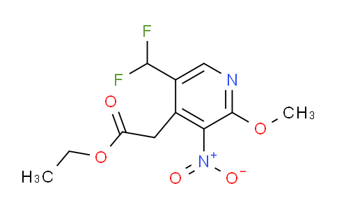 Ethyl 5-(difluoromethyl)-2-methoxy-3-nitropyridine-4-acetate