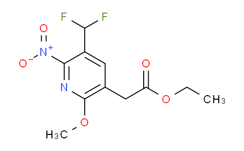 Ethyl 3-(difluoromethyl)-6-methoxy-2-nitropyridine-5-acetate