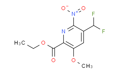 Ethyl 3-(difluoromethyl)-5-methoxy-2-nitropyridine-6-carboxylate