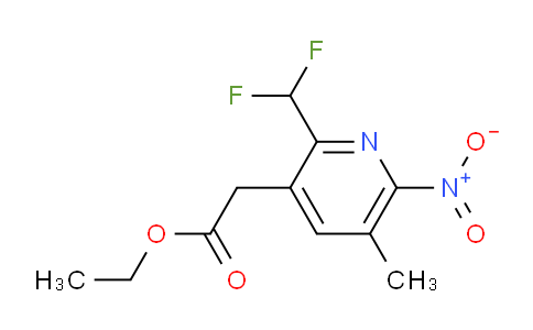 Ethyl 2-(difluoromethyl)-5-methyl-6-nitropyridine-3-acetate