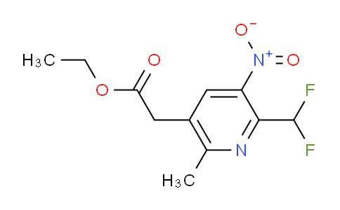 Ethyl 2-(difluoromethyl)-6-methyl-3-nitropyridine-5-acetate