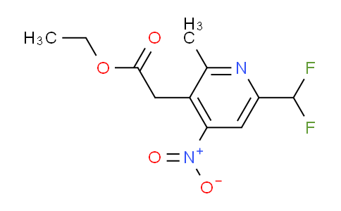 Ethyl 6-(difluoromethyl)-2-methyl-4-nitropyridine-3-acetate