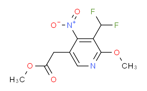 Methyl 3-(difluoromethyl)-2-methoxy-4-nitropyridine-5-acetate