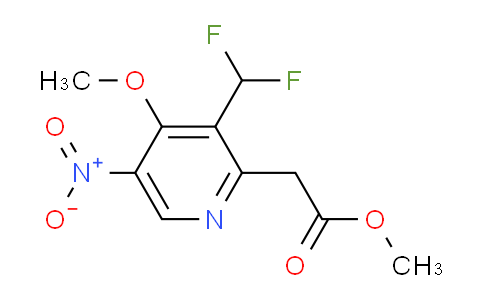 Methyl 3-(difluoromethyl)-4-methoxy-5-nitropyridine-2-acetate
