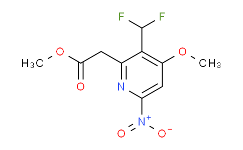 Methyl 3-(difluoromethyl)-4-methoxy-6-nitropyridine-2-acetate