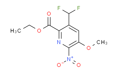 Ethyl 3-(difluoromethyl)-5-methoxy-6-nitropyridine-2-carboxylate