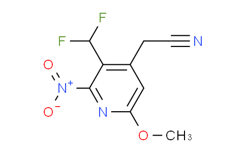 3-(Difluoromethyl)-6-methoxy-2-nitropyridine-4-acetonitrile