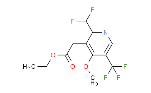 AM118510 | 1805557-73-6 | Ethyl 2-(difluoromethyl)-4-methoxy-5-(trifluoromethyl)pyridine-3-acetate