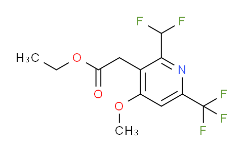 Ethyl 2-(difluoromethyl)-4-methoxy-6-(trifluoromethyl)pyridine-3-acetate