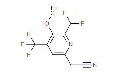 2-(Difluoromethyl)-3-methoxy-4-(trifluoromethyl)pyridine-6-acetonitrile