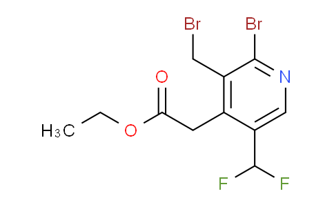 AM119187 | 1805387-60-3 | Ethyl 2-bromo-3-(bromomethyl)-5-(difluoromethyl)pyridine-4-acetate