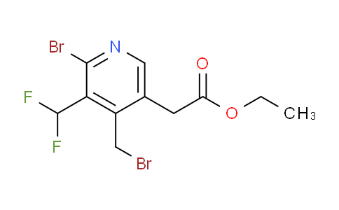 Ethyl 2-bromo-4-(bromomethyl)-3-(difluoromethyl)pyridine-5-acetate