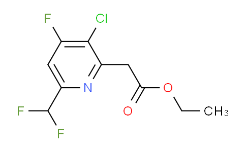 Ethyl 3-chloro-6-(difluoromethyl)-4-fluoropyridine-2-acetate