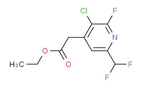 Ethyl 3-chloro-6-(difluoromethyl)-2-fluoropyridine-4-acetate