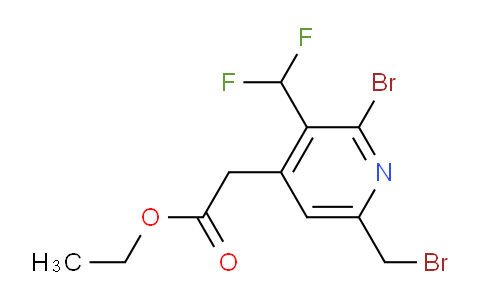AM119205 | 1805339-63-2 | Ethyl 2-bromo-6-(bromomethyl)-3-(difluoromethyl)pyridine-4-acetate