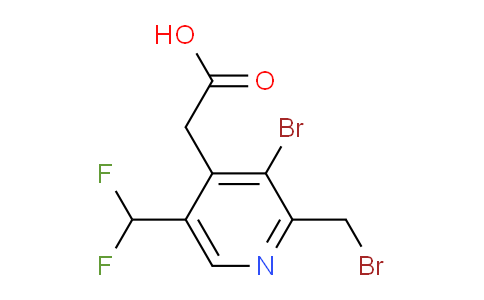 3-Bromo-2-(bromomethyl)-5-(difluoromethyl)pyridine-4-acetic acid