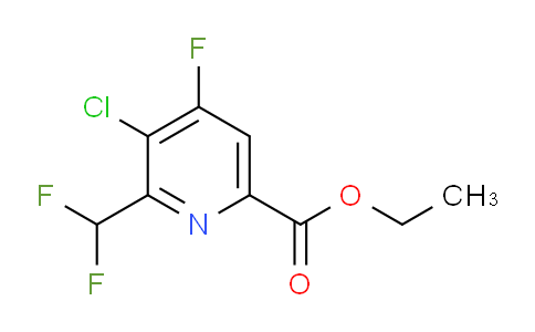Ethyl 3-chloro-2-(difluoromethyl)-4-fluoropyridine-6-carboxylate