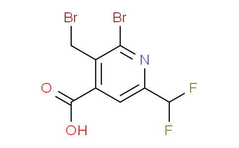 2-Bromo-3-(bromomethyl)-6-(difluoromethyl)pyridine-4-carboxylic acid