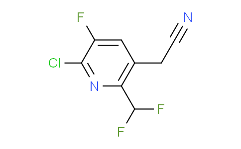 2-Chloro-6-(difluoromethyl)-3-fluoropyridine-5-acetonitrile