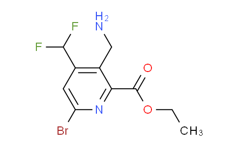 Ethyl 3-(aminomethyl)-6-bromo-4-(difluoromethyl)pyridine-2-carboxylate