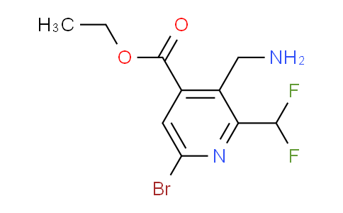 Ethyl 3-(aminomethyl)-6-bromo-2-(difluoromethyl)pyridine-4-carboxylate
