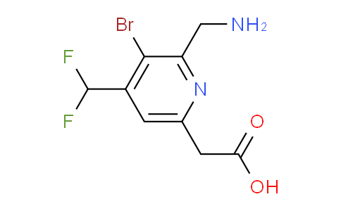 2-(Aminomethyl)-3-bromo-4-(difluoromethyl)pyridine-6-acetic acid