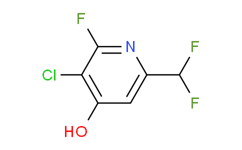 3-Chloro-6-(difluoromethyl)-2-fluoro-4-hydroxypyridine