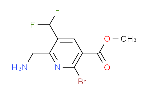 Methyl 2-(aminomethyl)-6-bromo-3-(difluoromethyl)pyridine-5-carboxylate