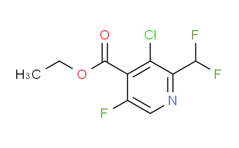 Ethyl 3-chloro-2-(difluoromethyl)-5-fluoropyridine-4-carboxylate